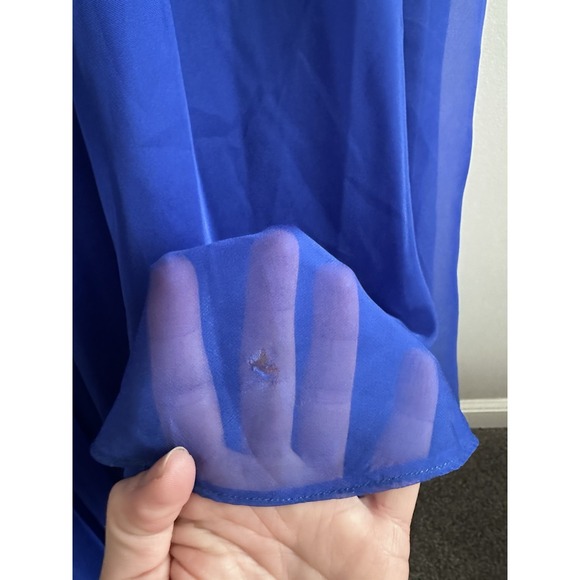 Sherri Hill Royal Blue Beaded Strapless Formal Gown Evening Party‎ Dress - Picture 7 of 9